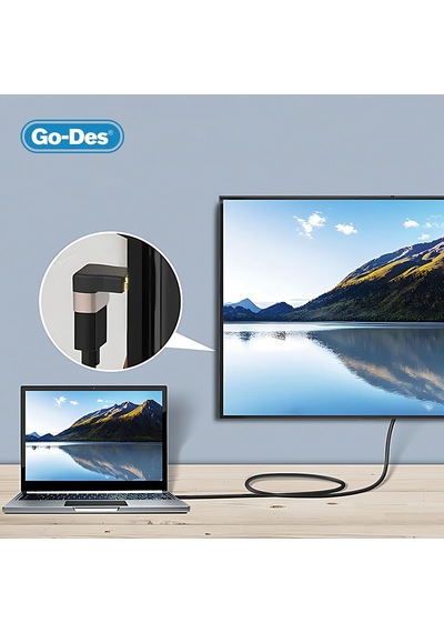 Go-des Gd-ct082 Hdtv Hdmı Adaptör 8k Hd 2.1 Versiyon Görüntü Aktarım Cihazı Siyah
