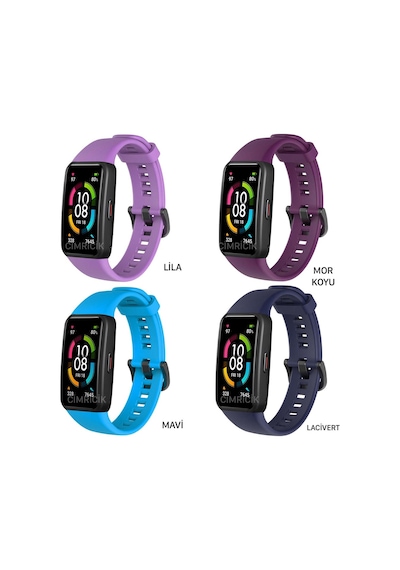 Huawei Band 6 Kordon Honor Band 6 Kordon Tam Uyumlu Silikon Kayış