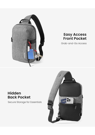 Erkekler İçin Sling/crossbody Çanta, 11 14 İnç Laptop, İpad Ve Nintendo Switch 2 Uyumlu, Suya Dayanıklı, Göğüs/omuz Ve Günlük/outdoor Sırt Çantası