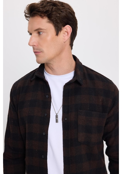 Tudors Erkek Slim Fit Dar Kesim Uzun Kollu Cepli Kareli Dama Desenli Kışlık Oduncu Gömlek-41699 Çok Renkli Tudors Erkek Slim Fit Dar Kesim Uzun Kollu Cepli Kareli Dama Desenli Kışlık Oduncu Gömlek-41699 Çok Renkli
