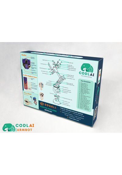 Codlaı Armbot Lite 4 Eksen Programlanabilir Robotik Kol Elektronik Başlangıç Seti