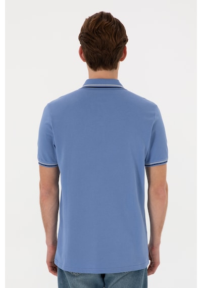 U.S. Polo Assn. Erkek Regular Fit Polo Yaka Koyu Mavi Basic Tişört 50306011-VR032