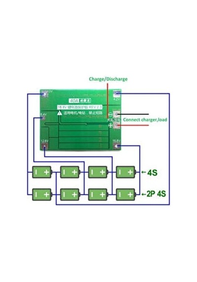 4S 40A Standart Versiyon 18650 Bms Lityum Pil Şarj Koruma  Devresi