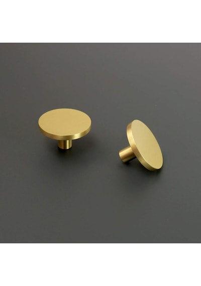 Shopsorkimya Quinn Mat Gold - Sarı - Altın Düğme Kulp