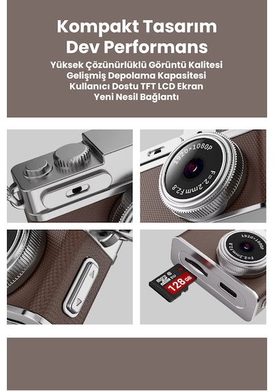 Teknoloji Gelsin Mini 1080P Ekranlı Dijital Anahtarlık Vlog Kamerası