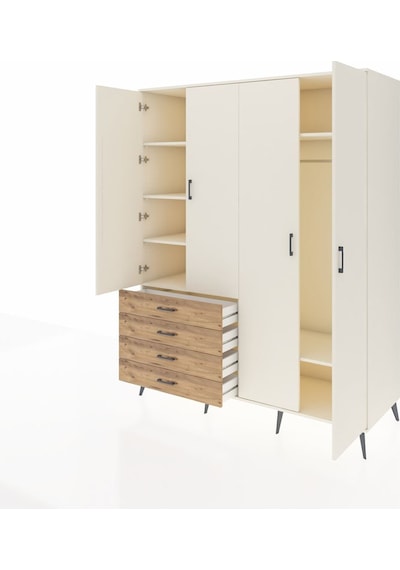 Kronos Gardrop 6 Raflı 4 Çekmeceli Tek Askılı 176x59x221 Aytaşı-aytaşı/çam Aytaşı/çam Kronos Gardrop 6 Raflı 4 Çekmeceli Tek Askılı 176x59x221 Aytaşı-aytaşı/çam Aytaşı/çam