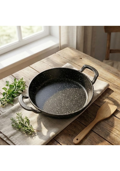 Deconox 2'li Granit Alüminyum Döküm Sahan Seti / Yapışmaz Yumurta &amp Kızartma Tavası / Granit Omlet Tavası 1 Diğer