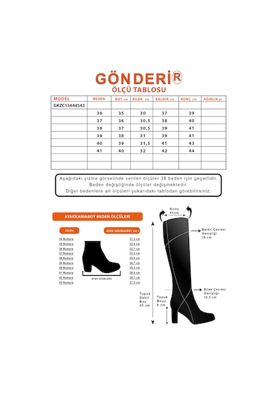 Gönderir Gönderi R Kadın Siyah Sivri Burun Kalın Topuklu Hakiki Deri Çizme Gkzc13444543