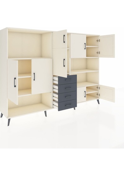 Hyperion Dolap 9 Raflı 4 Çekmeceli 8 Kapaklı 220x44x163 Aytaşı-ay Aytaşı-aytaşı/antrasit Hyperion Dolap 9 Raflı 4 Çekmeceli 8 Kapaklı 220x44x163 Aytaşı-ay Aytaşı-aytaşı/antrasit