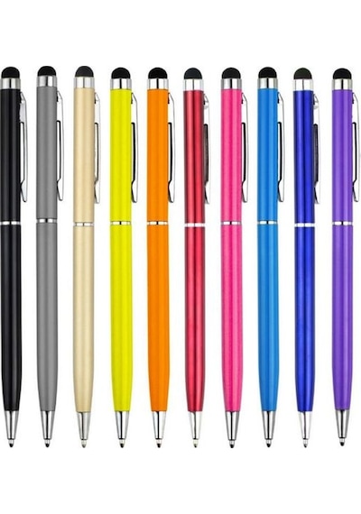 Stylus Dokunmatik Ekran Kalemi Tükenmez Kalem ( 2 Adet )