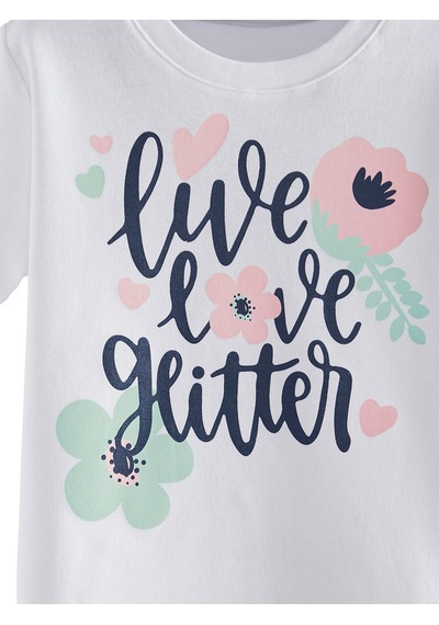Denokids Çiçekler Kız Çocuk 2'li Pijama Takım Renklı Çok Renkli