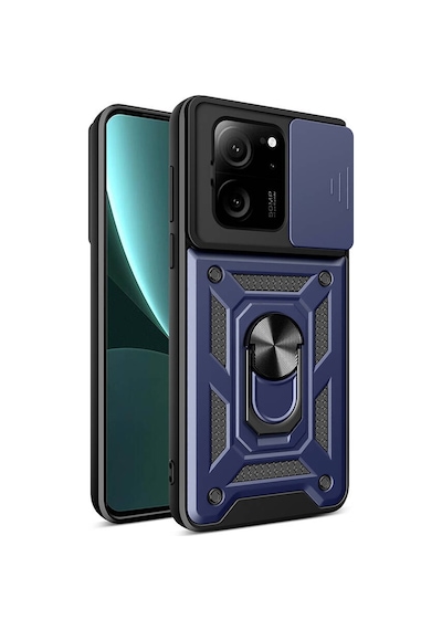 Xiaomi Mi 13t Pro İle Uyumlu Kılıf Magnetik Standlı Kamera Korumalı Sürgülü Kapak