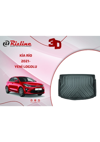 Rizline Kia Rio Logolu 2021 Sonrası 3D Bagaj Havuzu