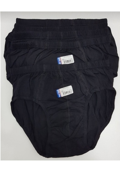 Siyah %100 Pamuklu 5 Adet Erkek Slip Külot Siyah