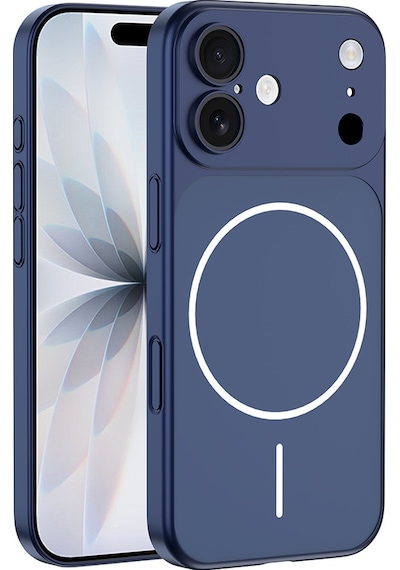 Apple Uyumlu iPhone 17 Kılıf Şarj Özellikli Kamera Korumalı Spark Kapak Mavi