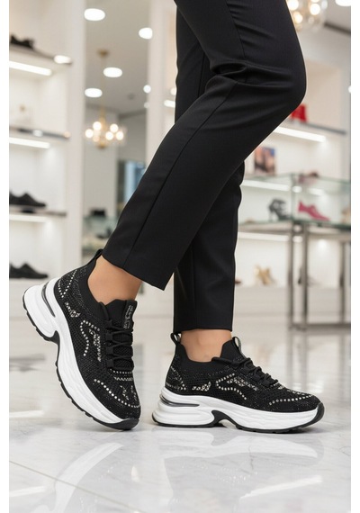 Guja Siyah Anorak Hafif Taşlı Kadın Casual Ayakkabı 26y303 G