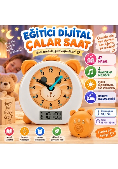Storeşahin Sesli Ve Işıklı Coach Theo Uyku Arkadaşı Dijital Çalar Saat Shn0720