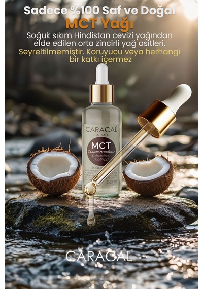 Caracal Mct Oil Hindistan Cevizi Yağı 50 Ml Mct C8 C10