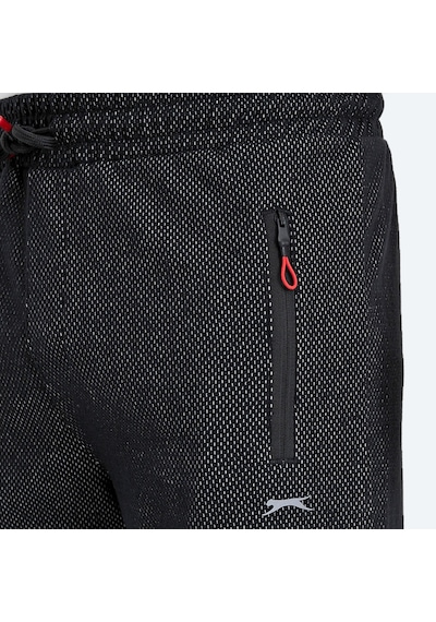 Slazenger KUFE IN Erkek Fermuar Cepli Siyah Eşofman Altı