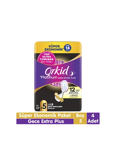 Orkid Platinum Gece Ekstra Plus Süper Ekonomik Paket 14x4 56 Adet