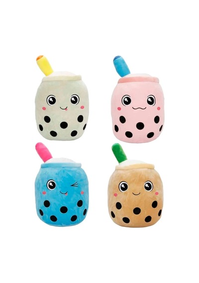 Peluş Bubble Tea 35 Cm Çocuklar İçin Eğlenceli Oyuncak Çok Renkli