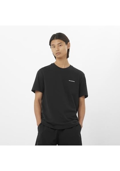 Salomon Logo Tee M Deep Black// Erk T-shırt Lc2526200 Siyah