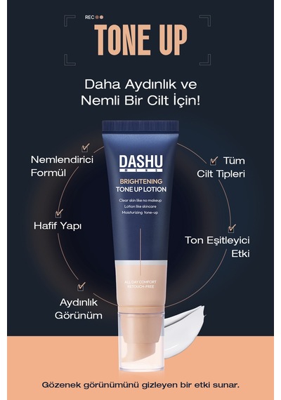 Dashu Mens Brightening Tone Up Aydınlatan Nemlendiren Ve Ton Eşitleyici Etki Sunan Losyon 50 ML