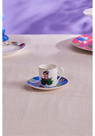 Karaca  Frida Kahve Fincanı Ve Tabağı Mavi 90 Ml