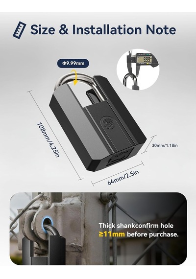 Akıllı Parmak İzi Kapı Kilidi, Şarj Edilebilir 1 Yıllık Pil 500mah , 4 Kilit Açma Yöntemi Parmak İzi/uygulam Genel