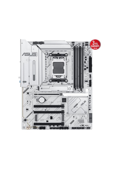 Asus X870 Max Gamıng Wıfı7 W, 4xddr5, 3xm2, Hdmı, Dp, Type-c, Wi-fi 7, Bluetooth V5.3, Am5 Soket Gamıng Anakart