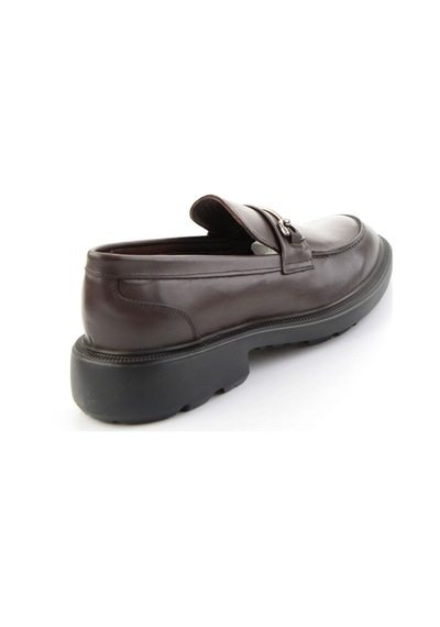 Kahve Antik Hakiki Deri Erkek Loafer Ayakkabı E01054020441