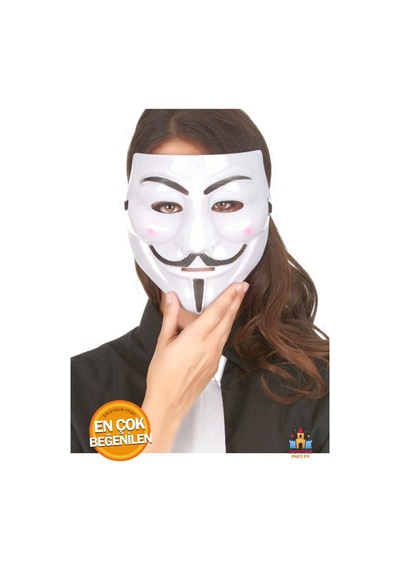 Kaliteli V For Vendetta Maskesi Seti - İkonik Parti Maskeleri Diğer