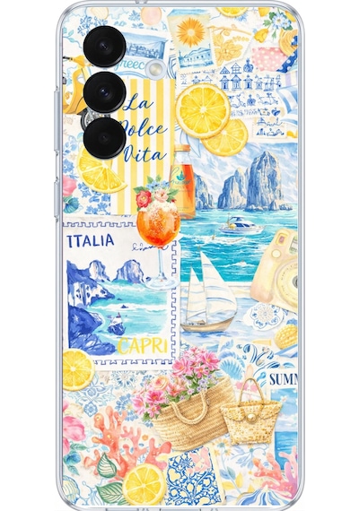 Samsung Galaxy S26+ Plus Uyumlu La Dolce Vita İtalyan Rüyası Baskılı Silikon Kılıf Renkli