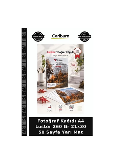 Özel Üretim Fotoğraf Kağıdı A4 Luster 260 Gr 21x30 50 Sayfa Yarı Mat Hatıra Proje Tasarım