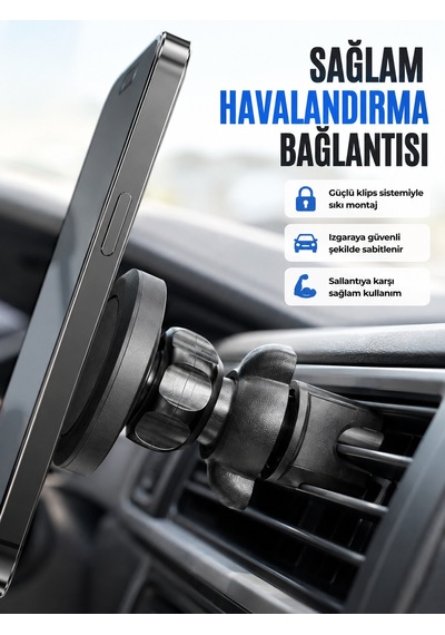 Araç Havalandırma Izgarası İçin Mıknatıslı Telefon Tutucu Stand Çokrenkli