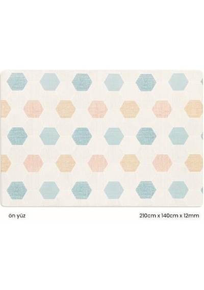 Unigo Pastel Honeycomb Medium Oyun Matı ve Halısı