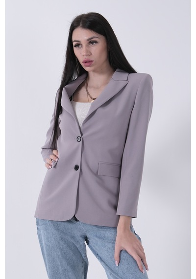 Feminist Gri Vatkalı Astarlı Blazer Ceket 0105110.06 Gri
