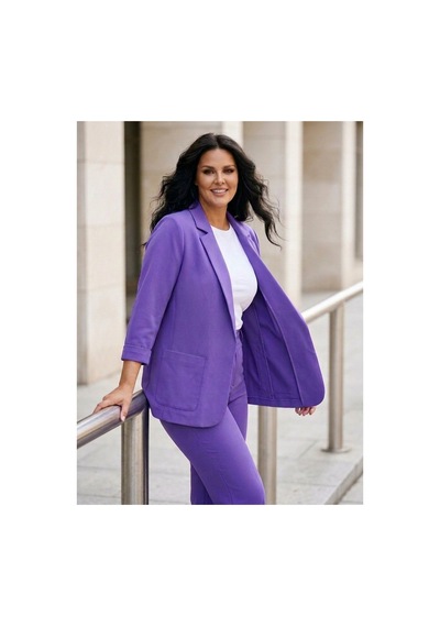 Hanezza Yeni Sarap Rengi Kadın Blazer Ceket Büyük Beden Takım Elbise Uyumlu Lila - 5553107 Lila Hanezza Yeni Sarap Rengi Kadın Blazer Ceket Büyük Beden Takım Elbise Uyumlu Lila - 5553107 Lila