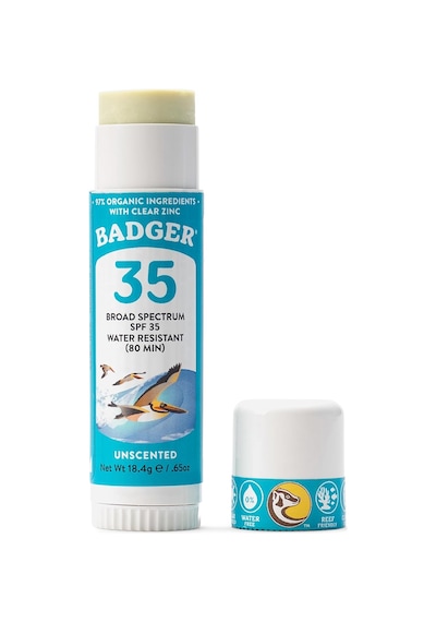 Badger Kokusuz Mavi Güneş Kremi Stick Spf35 Kolay Sürülüm 18.4 Gr