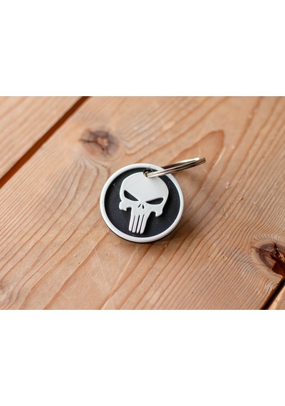 Punisher Kurukafa Tasarımlı Özel Anahtarlık - 3d Baskı 2 Adet