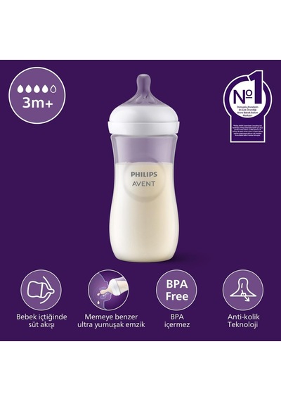 Philips Avent Natural Response Pp Biberon, 330ml, 6m+ Ay, Scy906/01