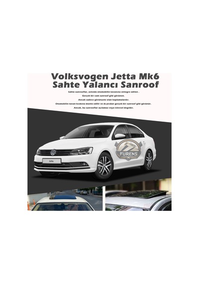 Wv Jetta Mk6 Parlak Siyah Yalancı Çakma Sahte Sunroof