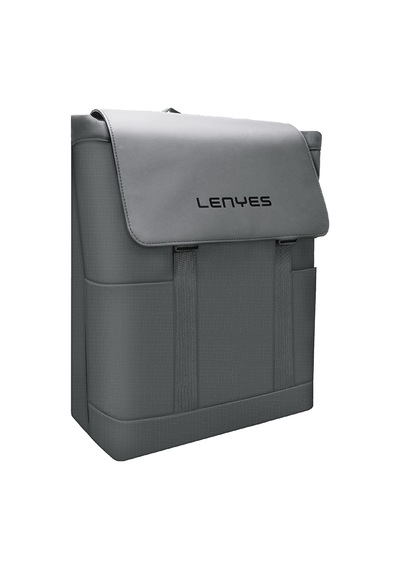Lenyes Lb566 Dreamer Backpack Serisi Su Geçirmez Deri Tasarımlı Omuz Askılı Sırt Çantası Gri Gri