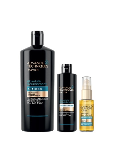 Avon Advance Techniques Argan Yağı İçeren Şampuan 700 ML + Saç Kremi 250 ML + Saç Serum 30 ML