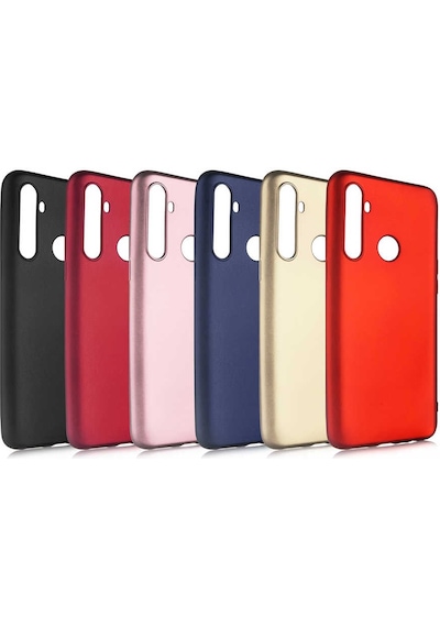 Noktaks - Realme 5i Uyumlu - Kılıf Mat Soft Premier Silikon Kapak - Siyah