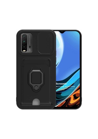 Xiaomi Poco M3 İçin Kılıf Multifunction Silicone Siyah Poco M3 İle Uyumlu Kılıf - Siyah