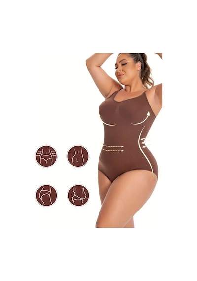 Mistirik Mamey Model Bel Göbek Ve Karın Sıkılaştırıcı Seamless Çıtçıtlı Korse Kahve Renk8 Kahve