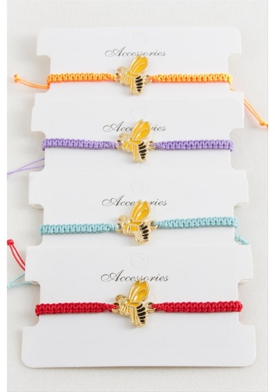 Ilkeshop Arı Makrome Örgülü Bileklik - Turuncu 53118954