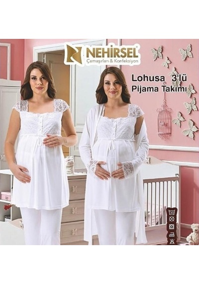 Nehir 2096 Hamile Lohusa 2020 Yeni Sezon Sade Ve Şık 3 Lü Lohusa