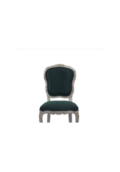 Bengimobilya Sandalye Zus022 Eskitme Model Yeşil Renk Baby Face Kumaş Kayın